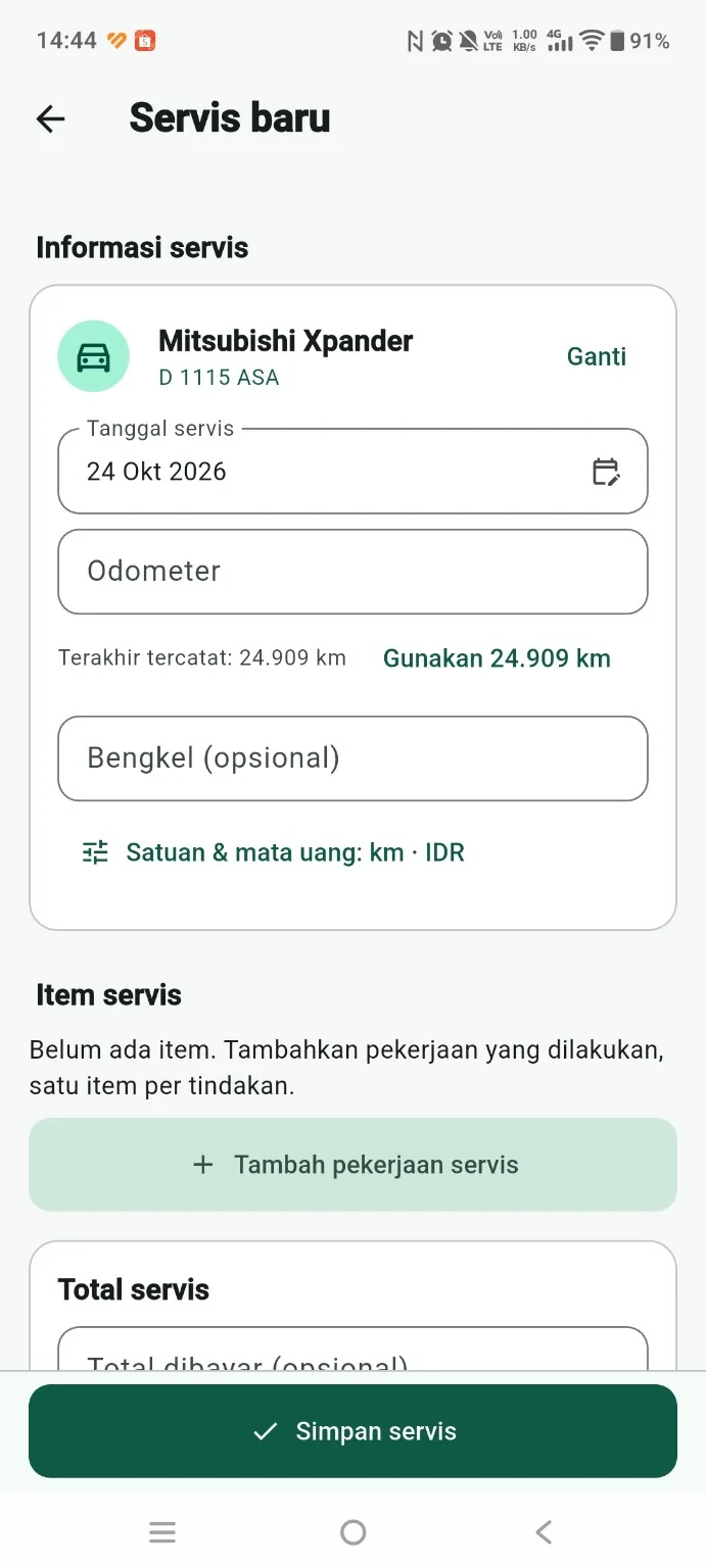 Motomi app — service